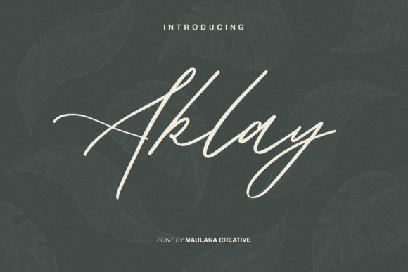 Aklay Font: The Elegant Script for Handmade Brands
