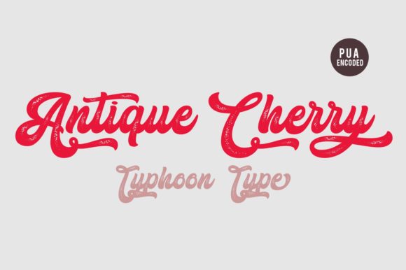 Antique Cherry: A Playful Vintage Script Font for Web Design