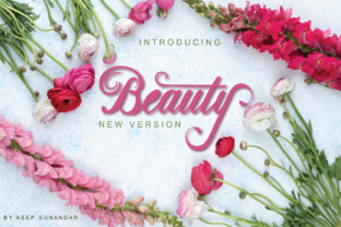 Beauty Pink Flowers: A Bold Script Font for Web Design