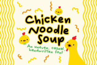 Chicken Noodle Soup: A Charming Handwritten Font for Branding