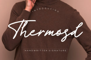 Elevate Editorial Design with Thermosd Handwritten Signature Font